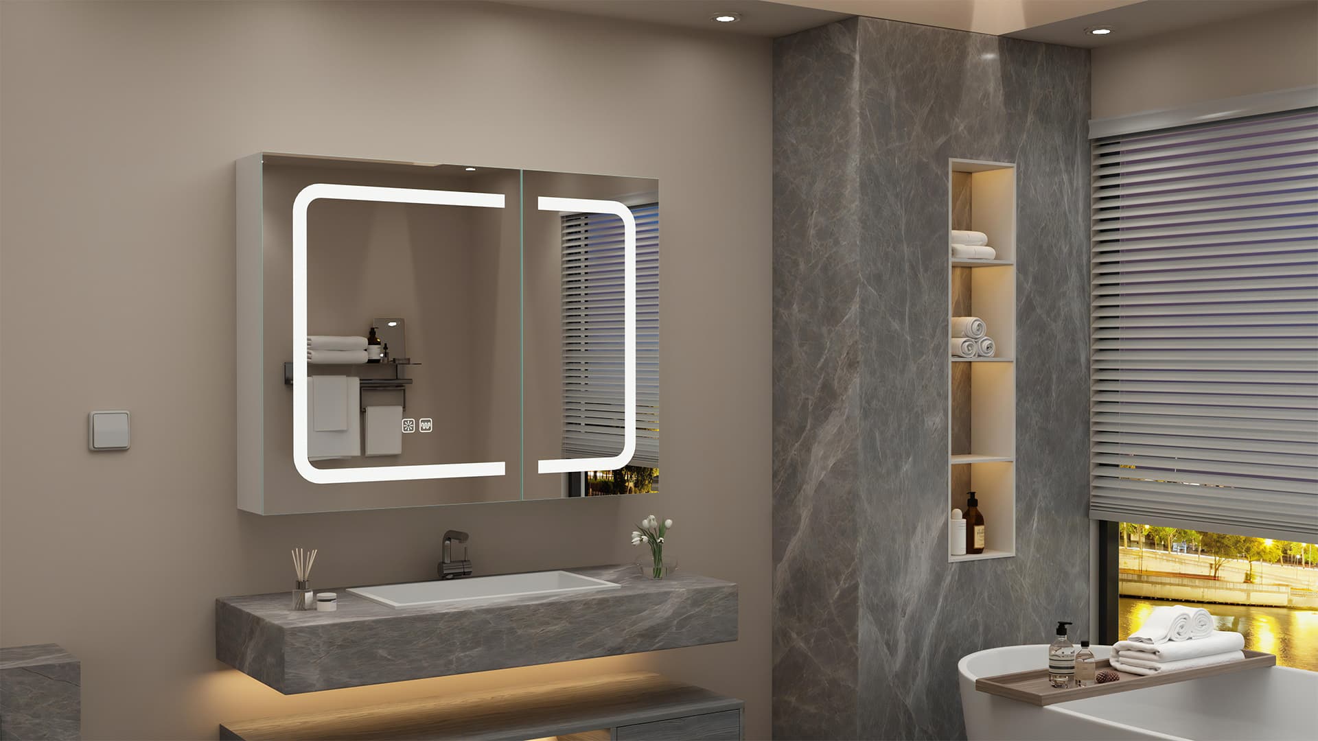 Perfekte Beleuchtung im Bad mit einem sonni led spiegelschrank