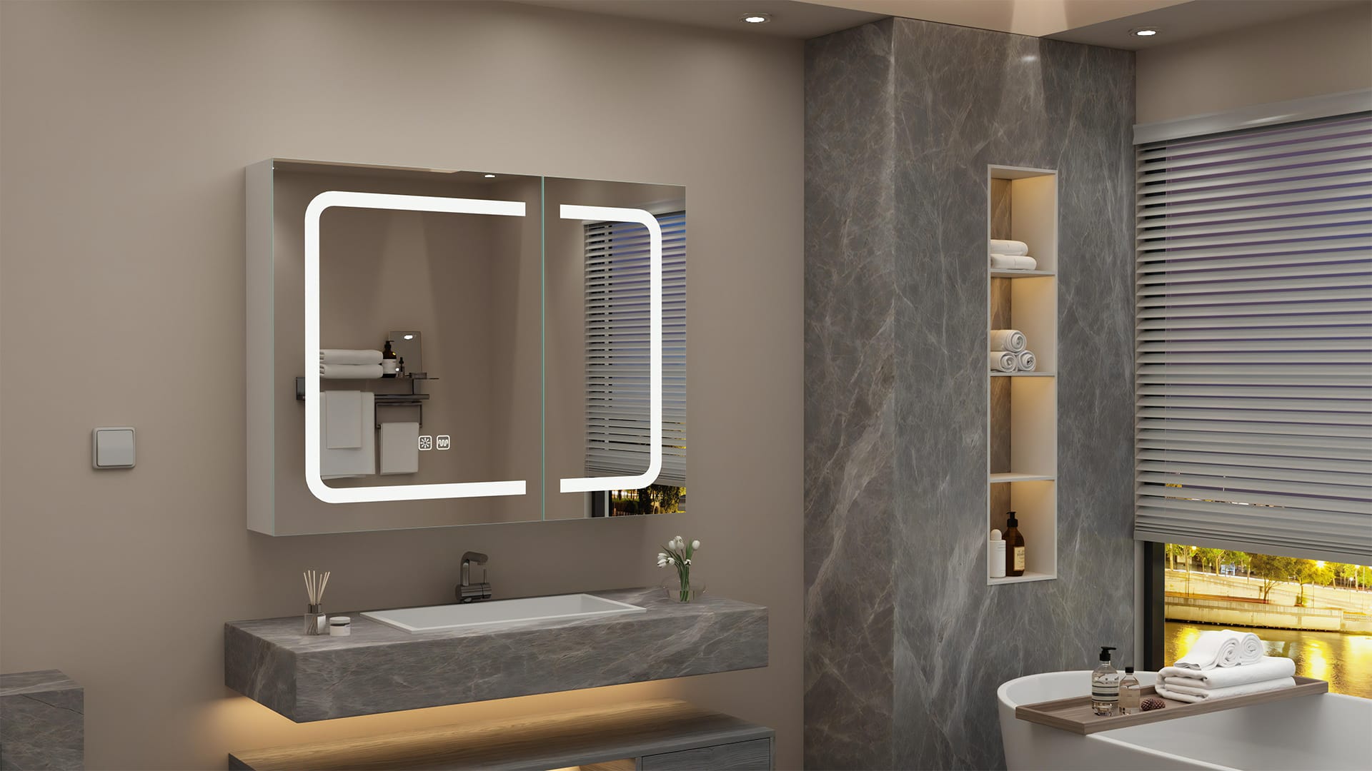 Perfekte Beleuchtung im Bad mit einem sonni led spiegelschrank