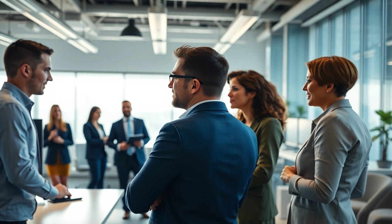 Headhunter IT arbeitet mit IT-Profis in einem modernen Büroumfeld zusammen