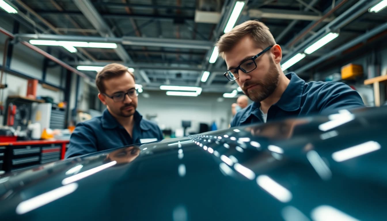 Auto Kufen in detail, showcasing its high-quality design and craftsmanship in a workshop.