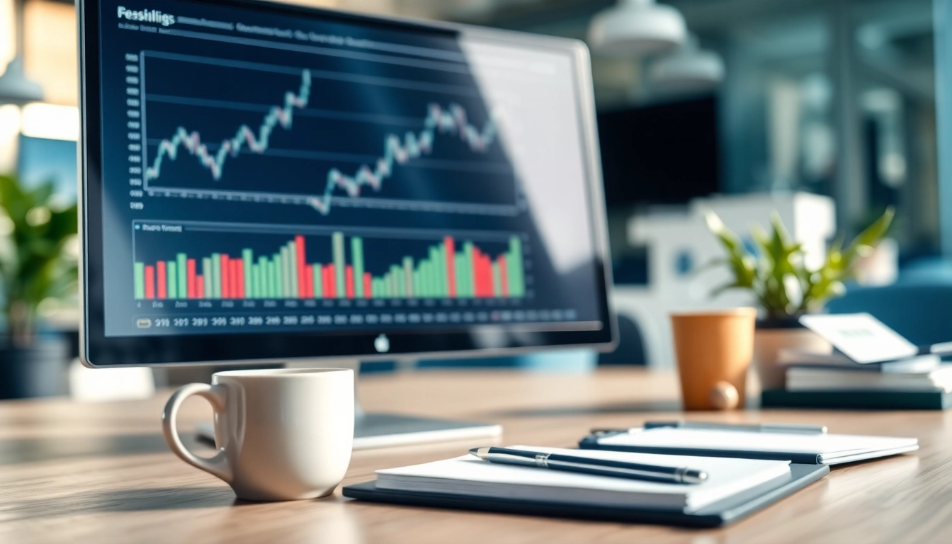 Analyse der Muster Aktien Analyse mit Fokus auf moderne Charts und Grafiken in einem professionellen Büro.