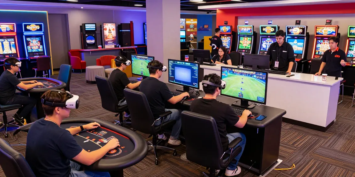 Dynamic IWIN gaming environment with engaged players showcasing excitement in vibrant spaces.