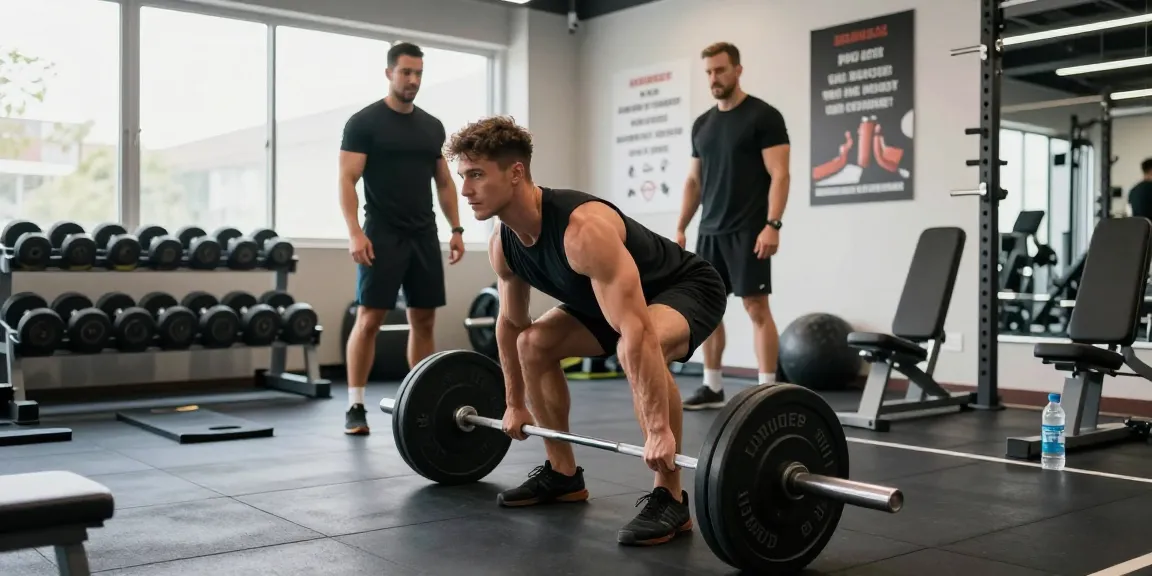 Muscular man training in the gym, showcasing strength and determination at Steroidshop.