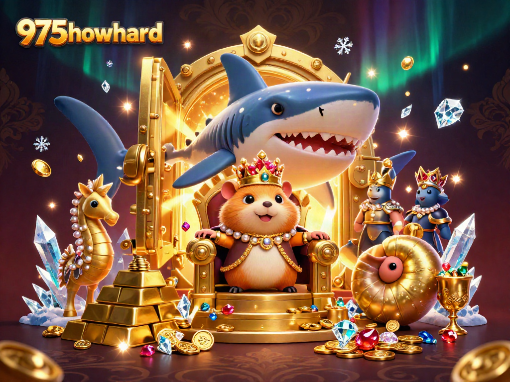 Experience thrilling wins at 975howard, featuring a royal hamster king surrounded by treasure.