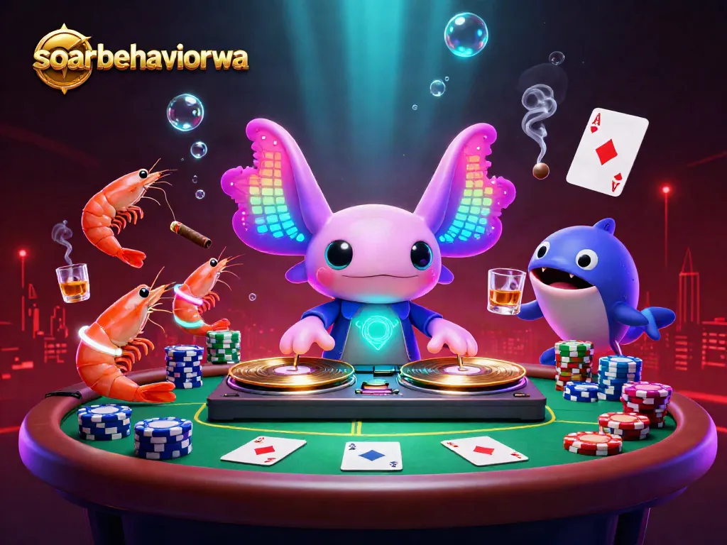 Spin to win with soarbehaviorwa at the poker table amidst vibrant aquatic festivities!