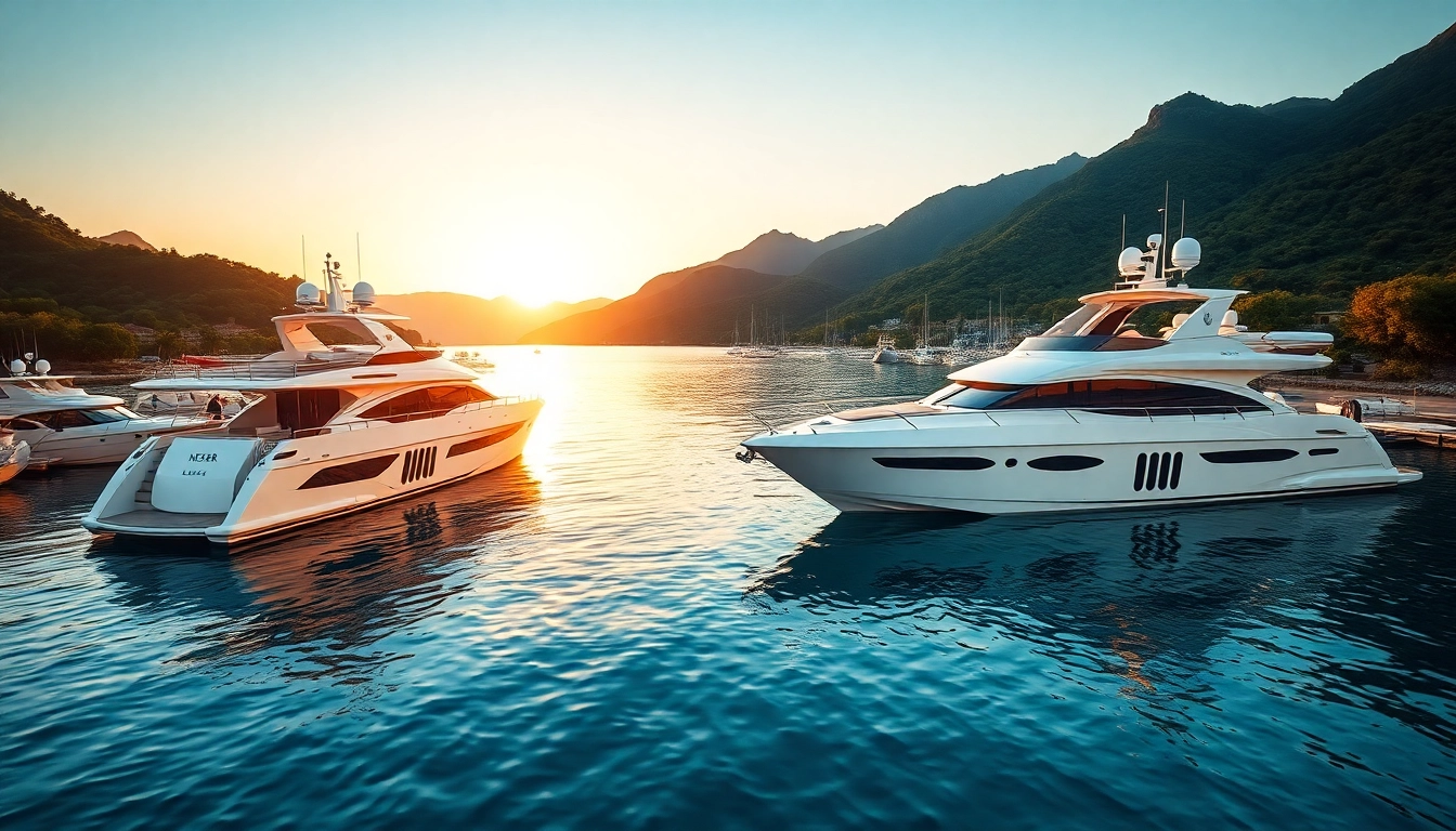 Genießen Sie Mega Lüfer Yachts im malerischen Hafen mit klaren Gewässern und luxuriösem Design.