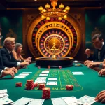 Casino players enjoy a thrilling game at 88i com, featuring elegant Blackjack tables and a vibrant roulette wheel.