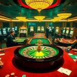 Players enjoying an exciting game at 789club's luxurious casino tables with vibrant poker chips.