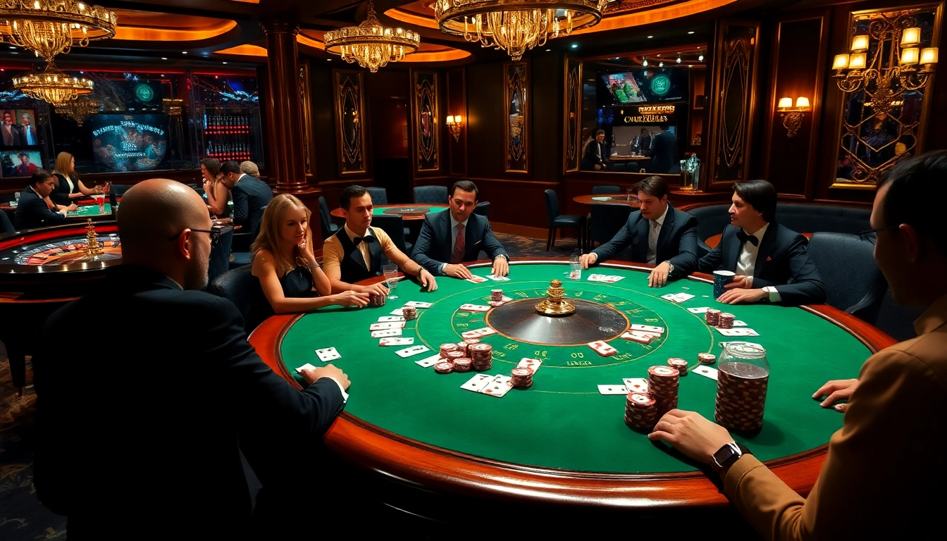Experience the excitement of BDTK1 in a luxurious poker room with intense gameplay.