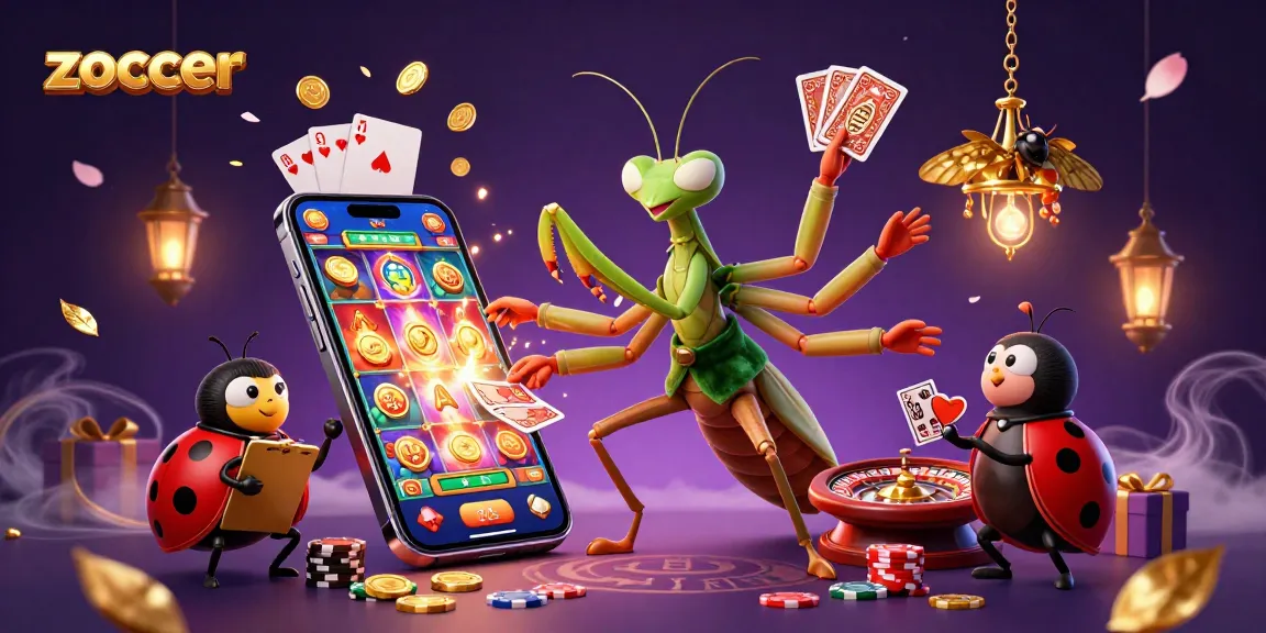 Zoccer Casino scene showcasing a vibrant online gambling atmosphere with colorful games and engaging characters.