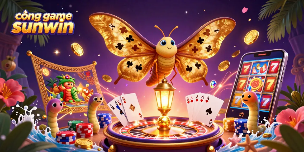 Experience the vibrant cổng game sunwin universe with golden coins and a 3D roulette wheel.